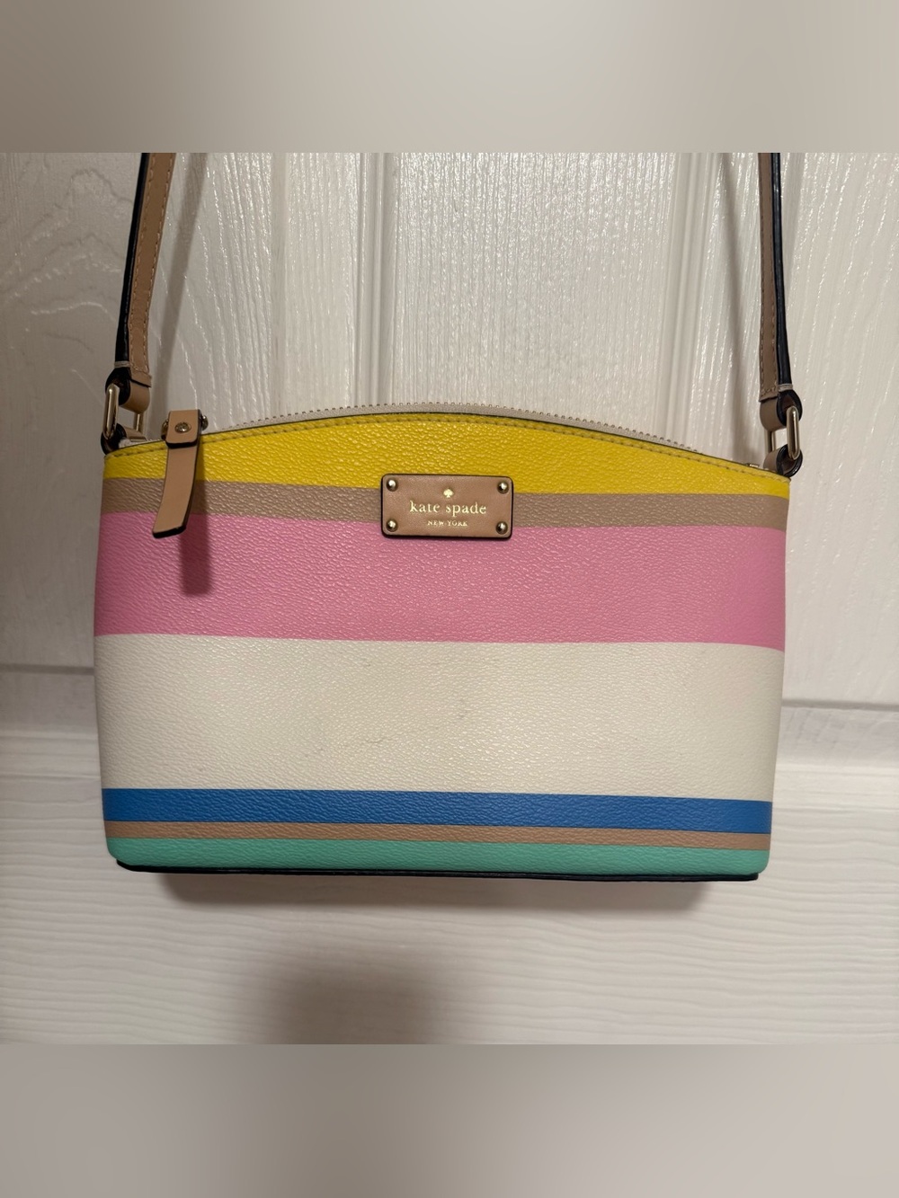 KATE SPADE New York Dune Stripe Millie Grove Street Crossbody Bag